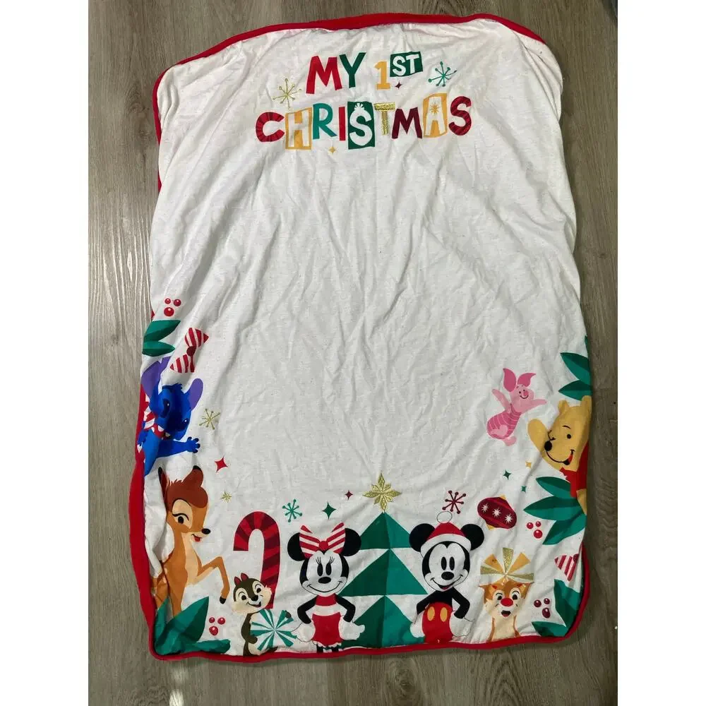 Disney Mickey & Friends My 1st Christmas Baby Crib Play Blanket Multicolor